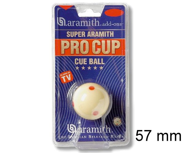 Pool-Spielball SUPER ARAMITH PRO CUP TV, 57, 2 mm