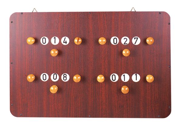 Anzeigetafel mit 4 Zählern, Abmessung ca 60 x 40 cm