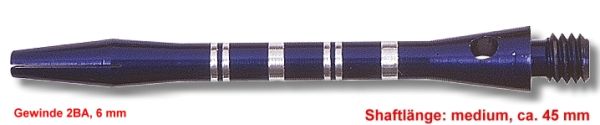 Shaft Alu Stripe medium,ca 45 mm, blau