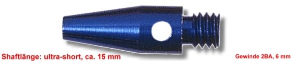 Shaft Alu ultra short, ca.15 mm, blau