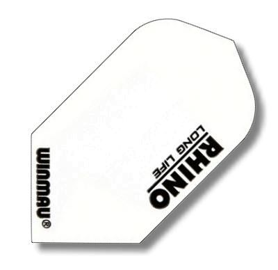 Dart-Fly Winmau RHINO, Slim-Line, weiß, 6905-107
