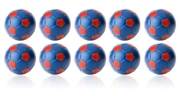 Kickerball Winspeed by Robertson 35 mm, blau / rot, Set mit 10 St.