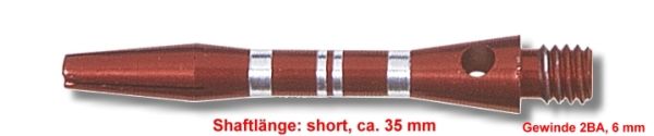 Shaft Alu Stripe short ,ca 35 mm, rot