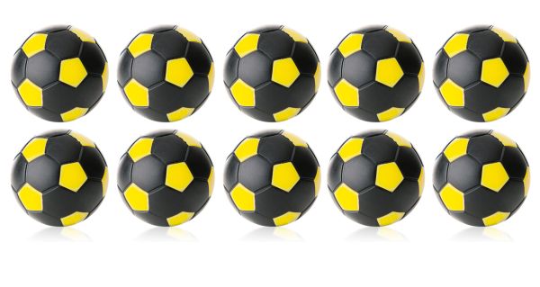 Kickerball Winspeed by Robertson 35 mm, schwarz / gelb, Set mit 10 St.