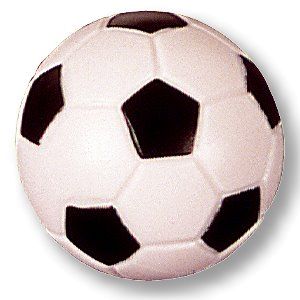 Kickerball, Fußball orig., 35 mm, schwarz/weiß, hart-griffig