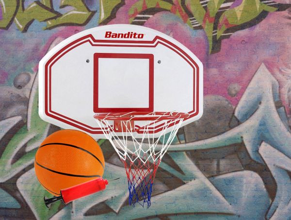 Basketball-Backboard Winner, Set inkl. B-Ball und Ballpumpe