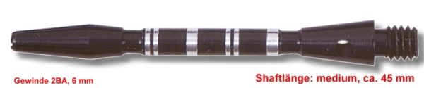 Shaft Alu Stripe medium,ca 45 mm, schwarz