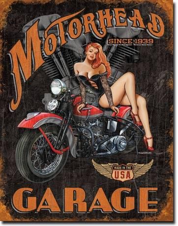 Blechschild "Motorhead Garage"