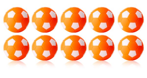 Kickerball Winspeed by Robertson 35 mm, orange / weiß, Set mit 10 St.